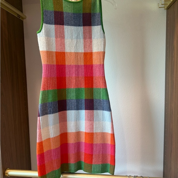 kate spade Dresses & Skirts - kate spade Multicolor Plaid Knit Mini Dress - Green, Pink, Orange, Blue, White